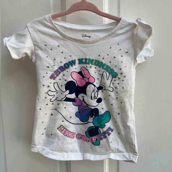 Jumping Bean 2T Minnie Mouse Throw Kindness Like Confetti Multicolor Girls Top - Picture 1 of 4